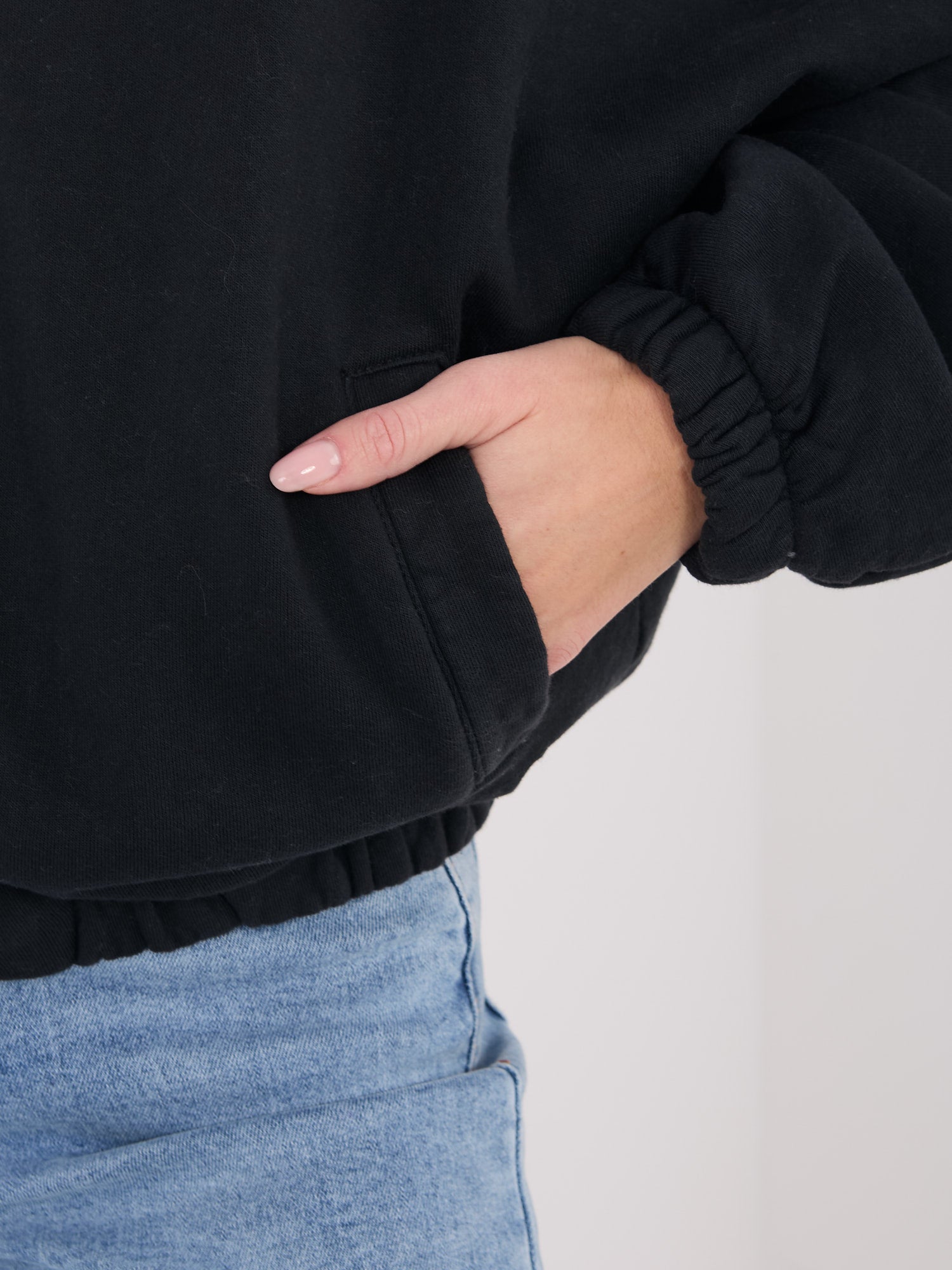 Czarna rozpinana bluza oversize z bawełny