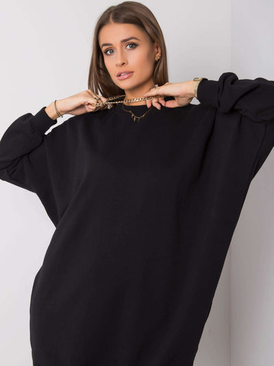 Czarna sukienka dresowa oversize