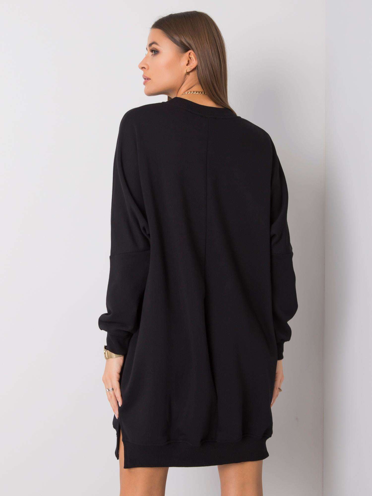 Czarna sukienka dresowa oversize