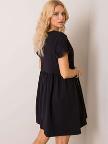 RUE PARIS Czarna sukienka oversize
