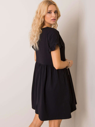 RUE PARIS Czarna sukienka oversize