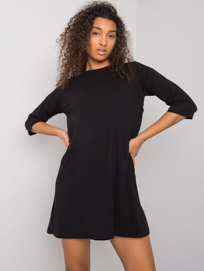 RUE PARIS Czarna sukienka casualowa