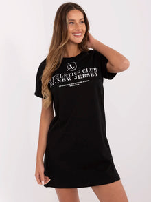 SUBLEVEL Czarna krótka sukienka t-shirtowa