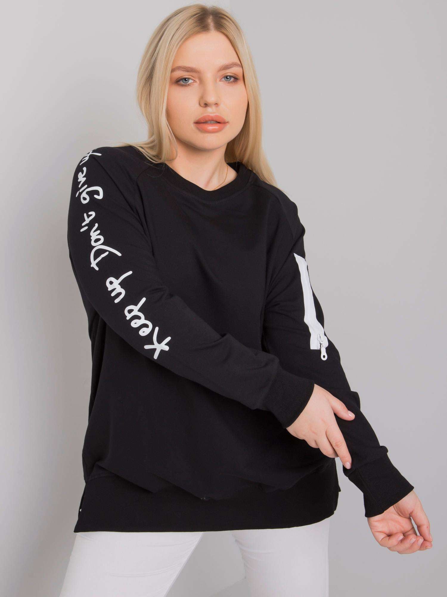 Czarna damska tunika plus size