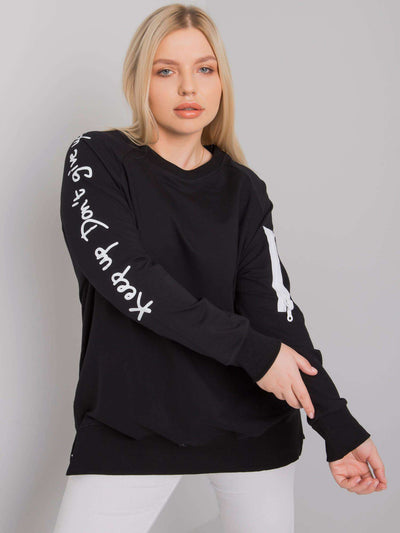 Czarna damska tunika plus size