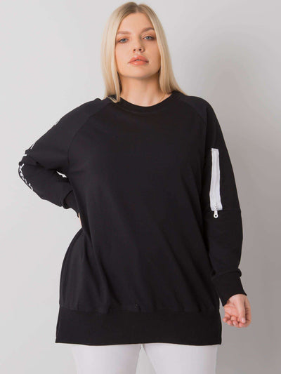 Czarna damska tunika plus size