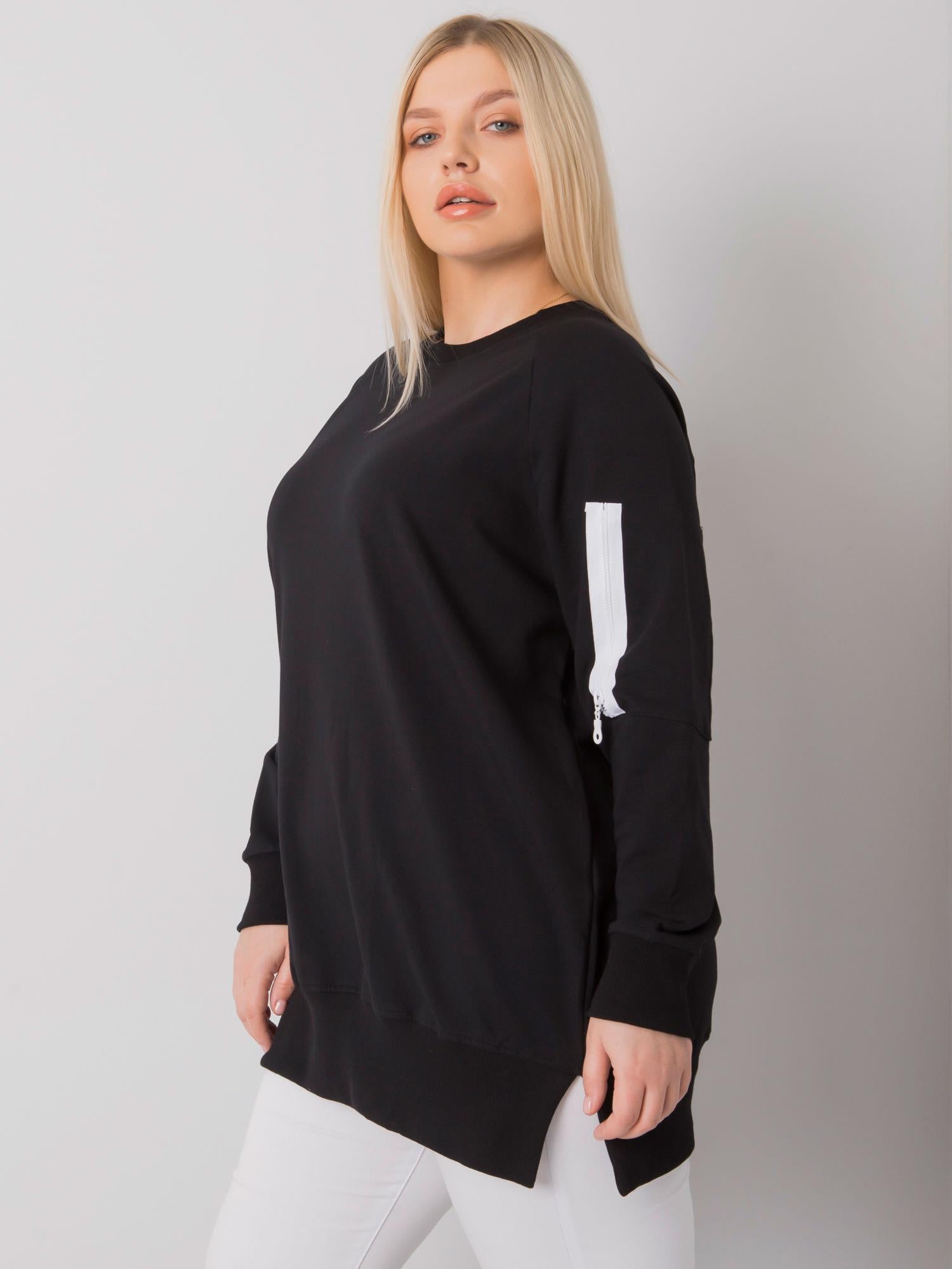 Czarna damska tunika plus size