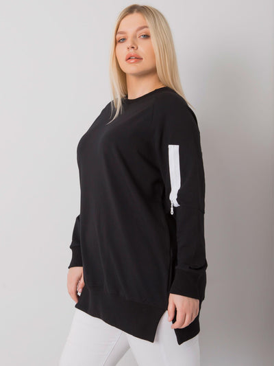 Czarna damska tunika plus size