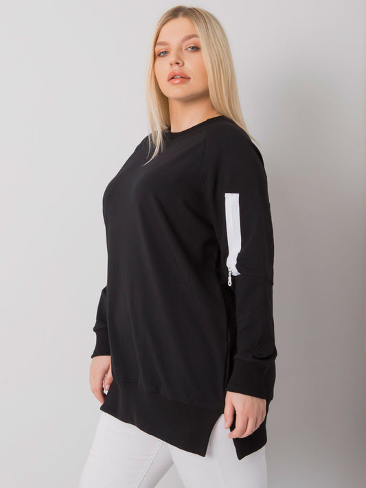 Czarna damska tunika plus size