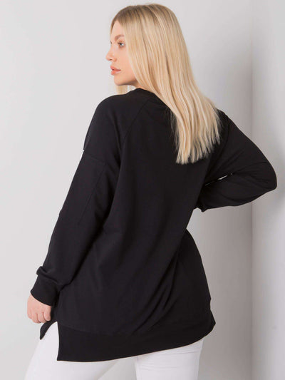 Czarna damska tunika plus size