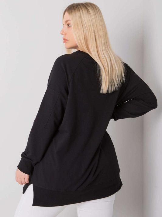 Czarna damska tunika plus size
