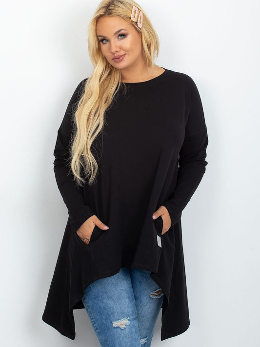 Czarna tunika plus size
