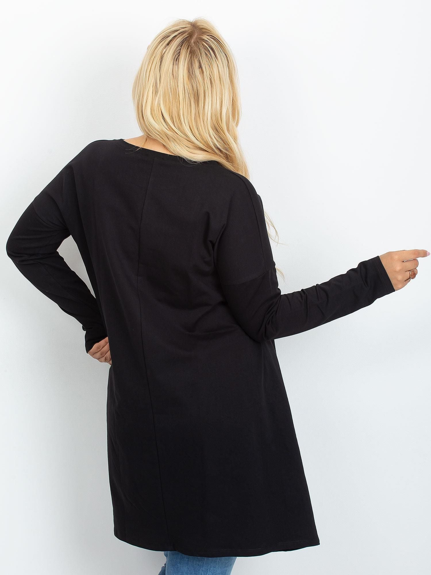 Czarna tunika plus size