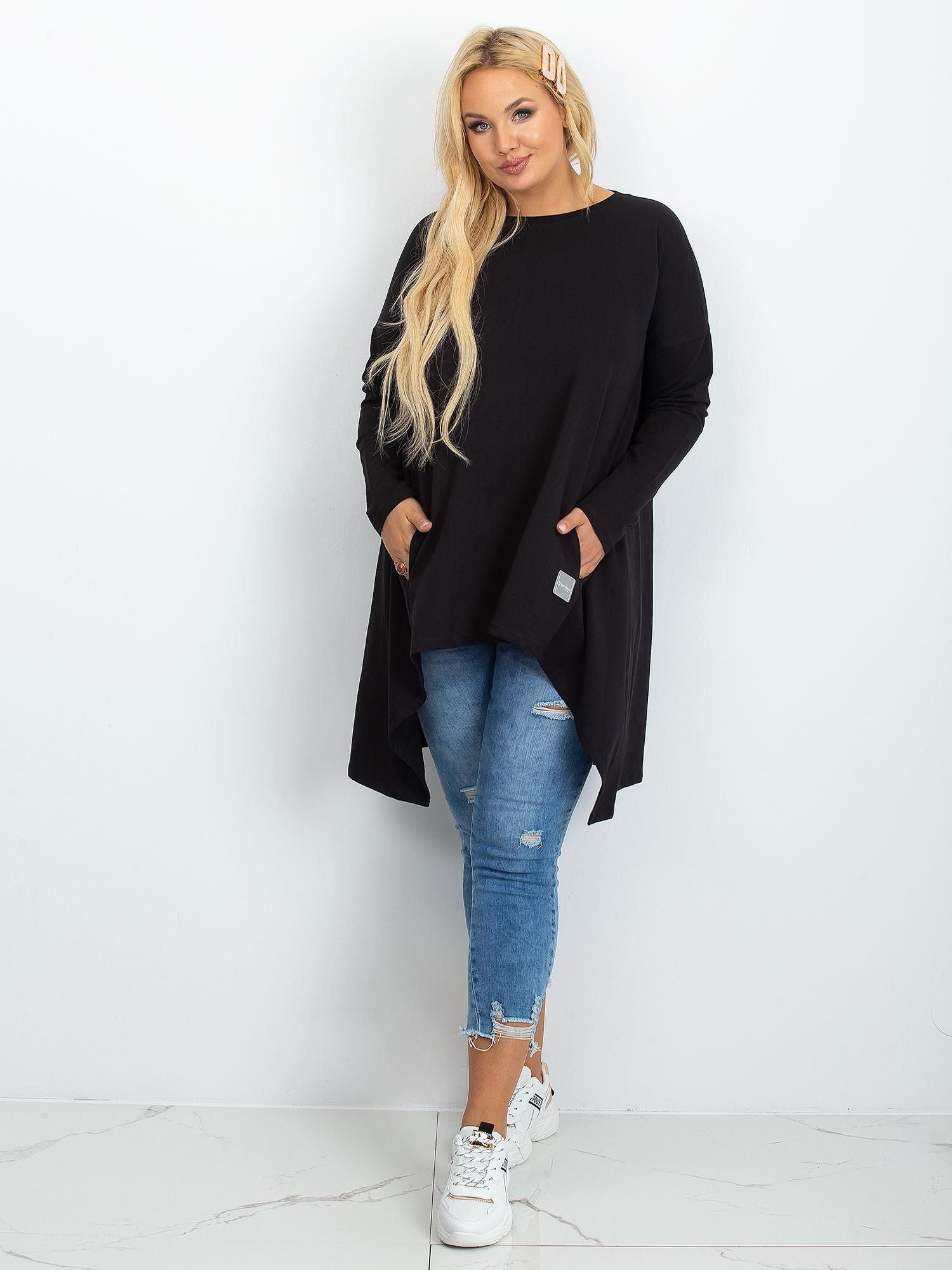 Czarna tunika plus size