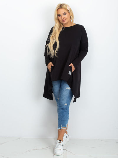 Czarna tunika plus size