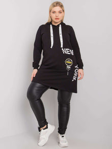 Czarna bawełniana tunika plus size