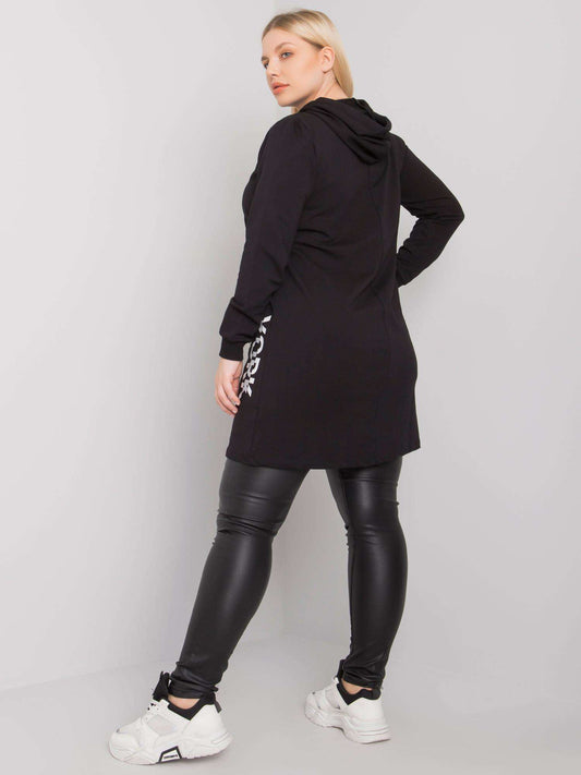 Czarna bawełniana tunika plus size