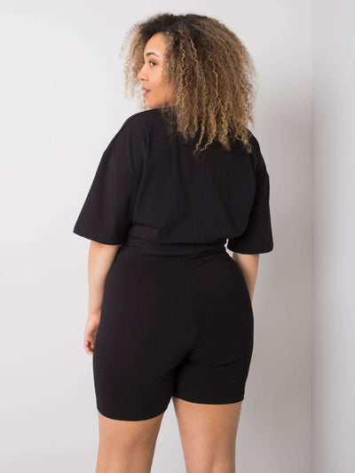 Czarne bawełniane szorty plus size