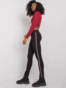 RUE PARIS Czarne legginsy damskie