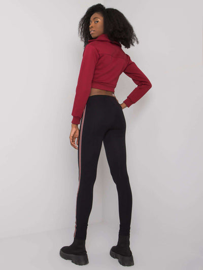 RUE PARIS Czarne legginsy damskie