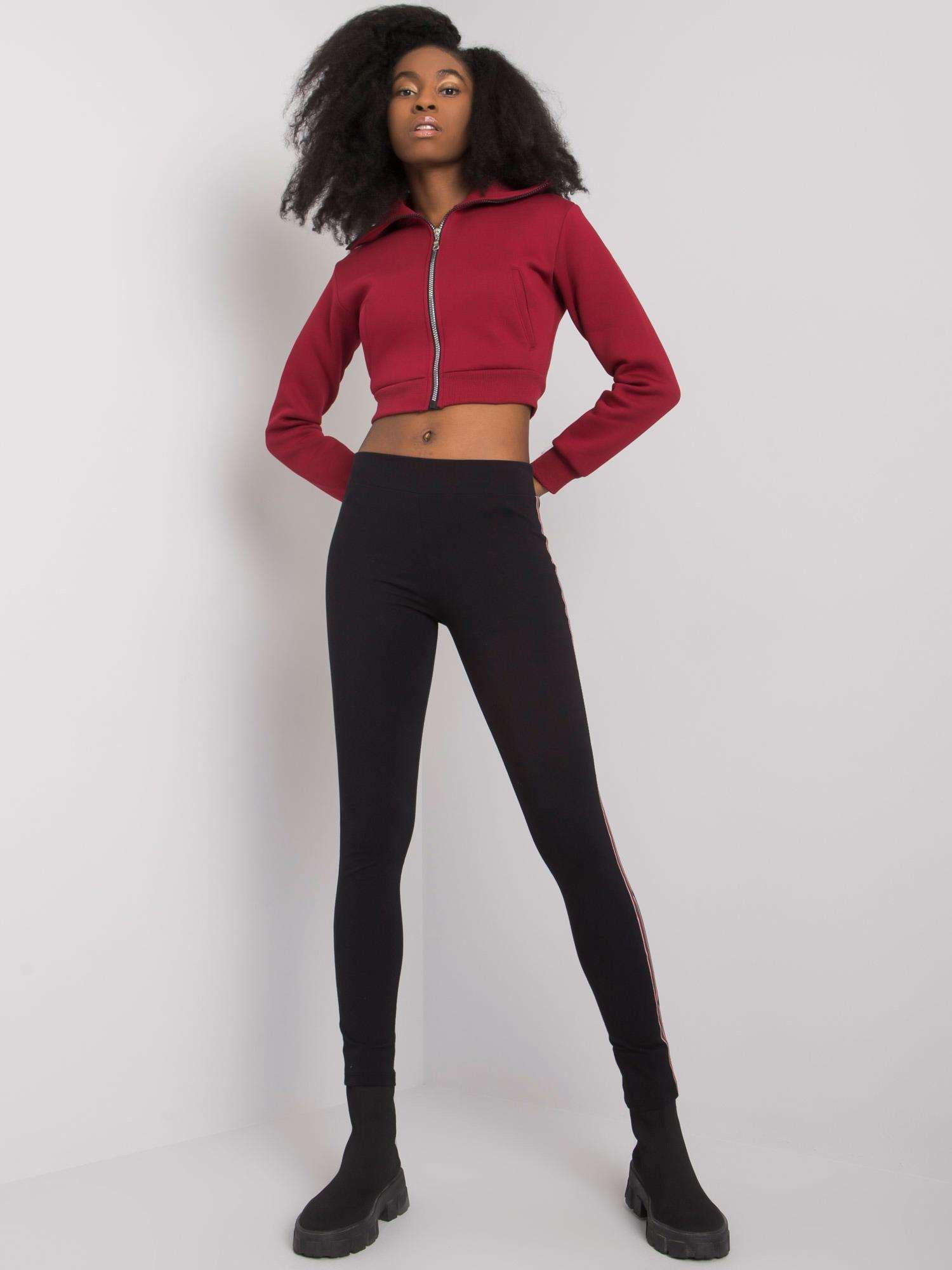 RUE PARIS Czarne legginsy damskie