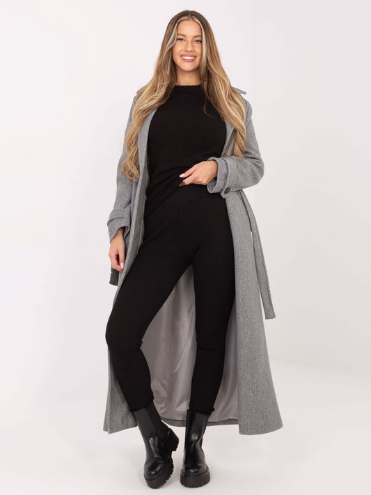 STITCH & SOUL Czarne legginsy z prążkowanej dzianiny