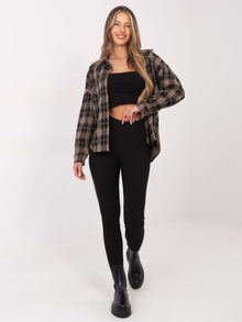 Czarne damskie legginsy basic z bawełny RUE PARIS