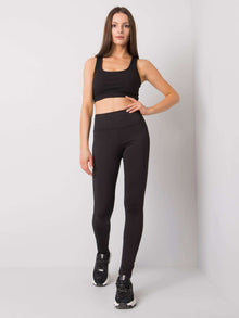 Czarne legginsy sportowe damskie