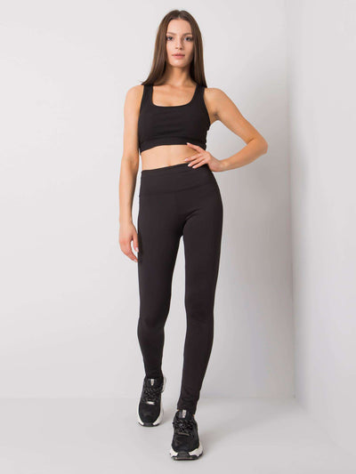 Czarne legginsy sportowe damskie