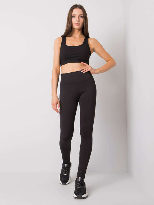 Czarne legginsy sportowe damskie