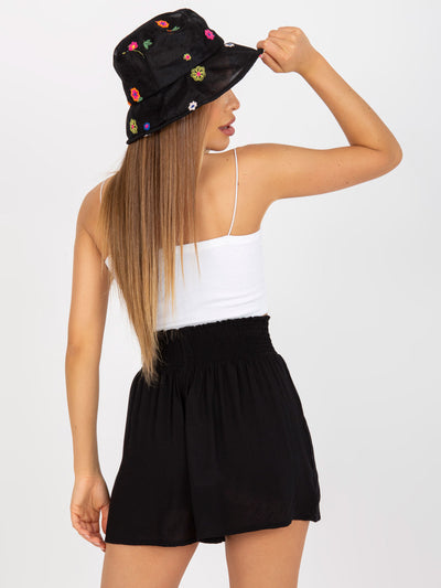Czarne letnie szorty casualowe z wiskozy FRESH MADE