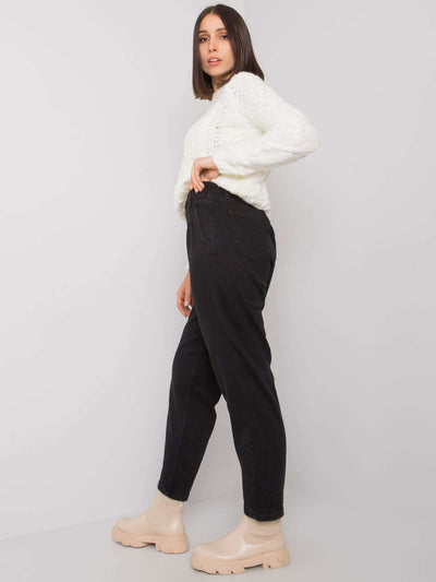 Czarne spodnie jeansowe regular plus size
