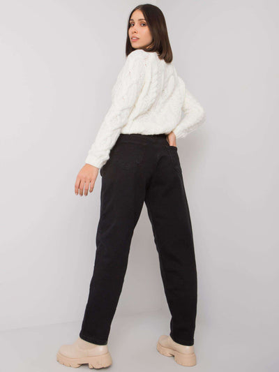 Czarne spodnie jeansowe regular plus size