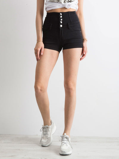 Czarne szorty high waist
