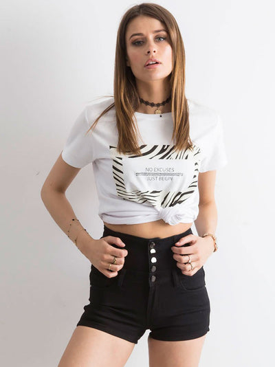 Czarne szorty high waist