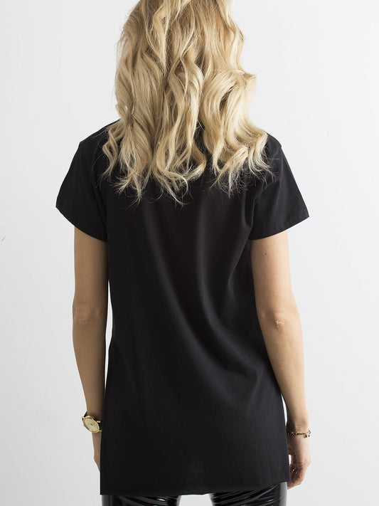 Bawełniany t-shirt damski czarny
