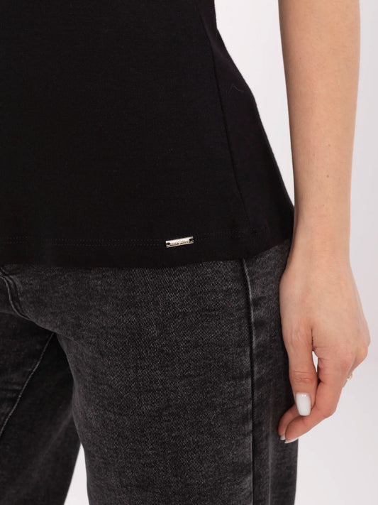 Czarny bawełniany t-shirt basic