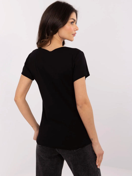 Czarny bawełniany t-shirt basic