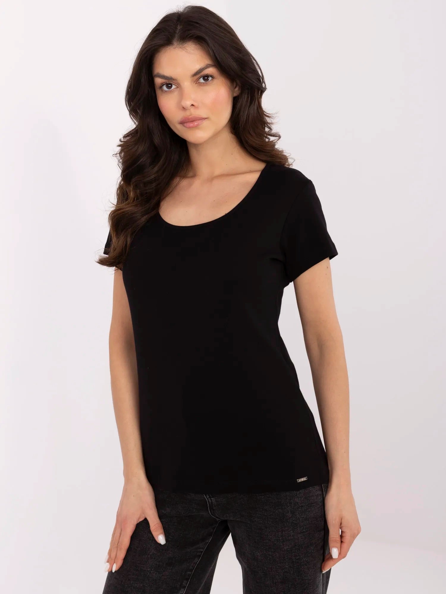Czarny bawełniany t-shirt basic