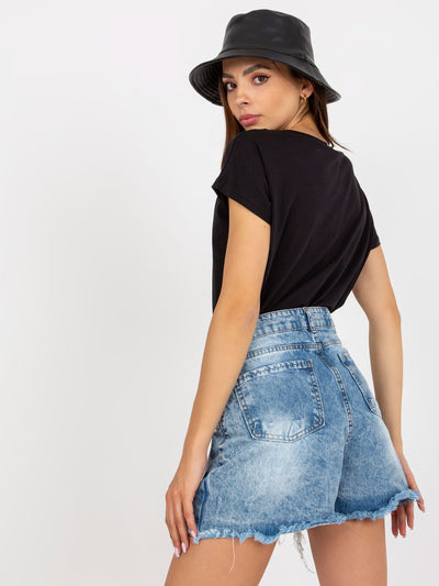 Czarny gładki t-shirt basic z bawełny