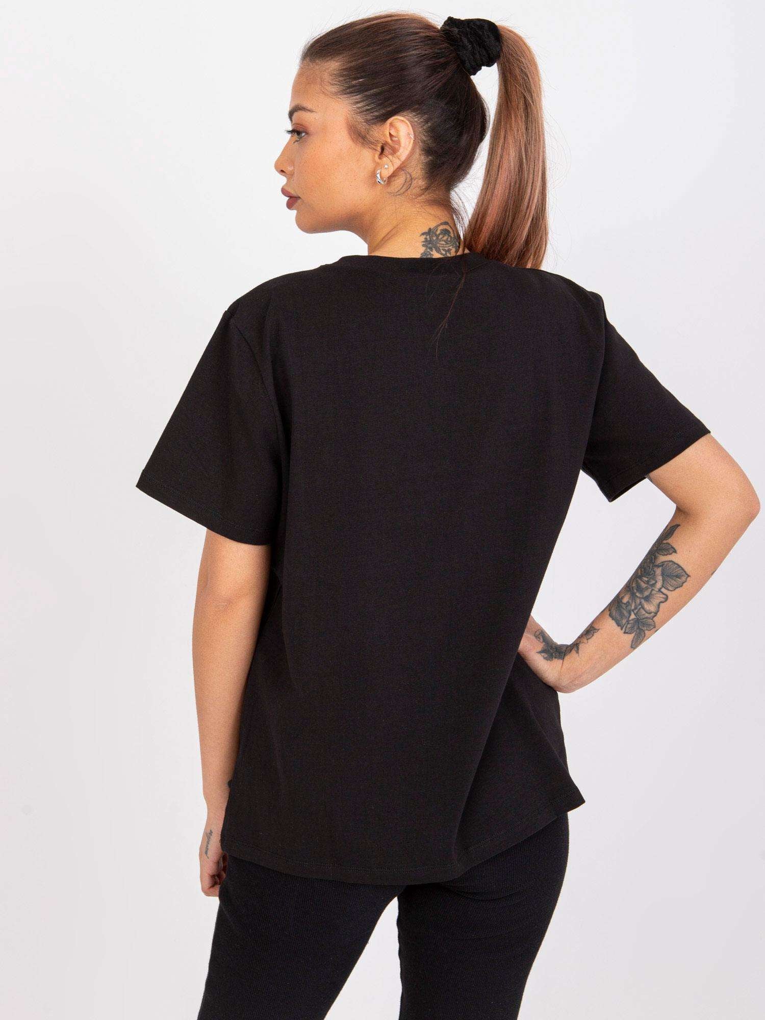Czarny t-shirt damski
