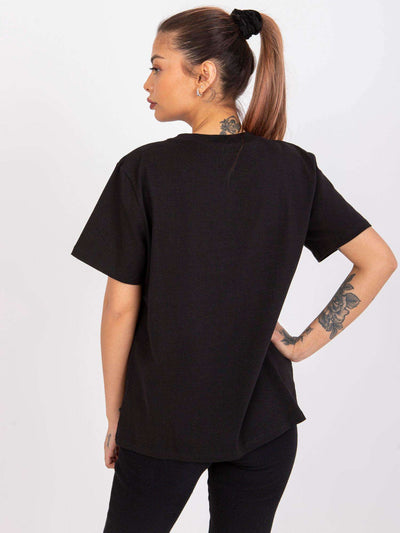Czarny t-shirt damski