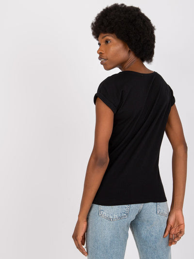MAYFLIES Czarny t-shirt z nadrukiem