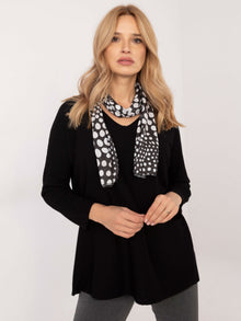 Czarny damski sweter oversize z błyszczącą nitką