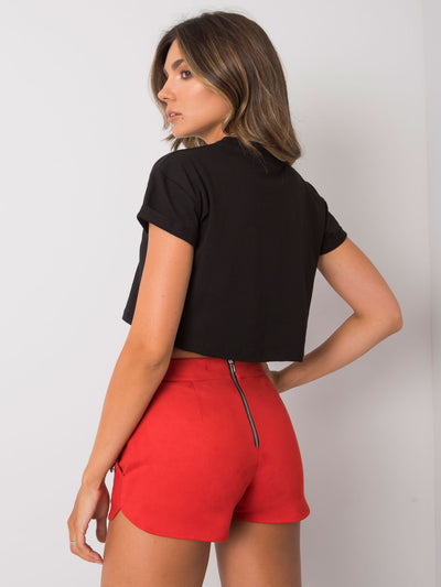 Czarny krótki t-shirt bawełniany