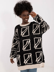 Czarny damski sweter oversize