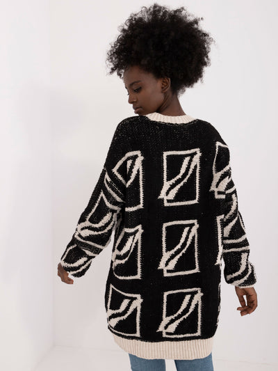 Czarny damski sweter oversize