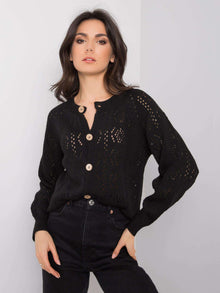 OCH BELLA Czarny sweter rozpinany