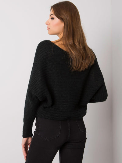 OCH BELLA Czarny dzianinowy sweter