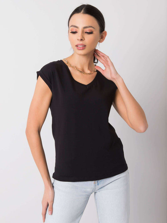 Czarny damski t-shirt basic